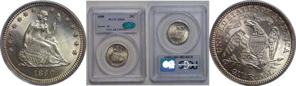 1890 Seated Liberty Quarter   PCGS MS-64  CAC