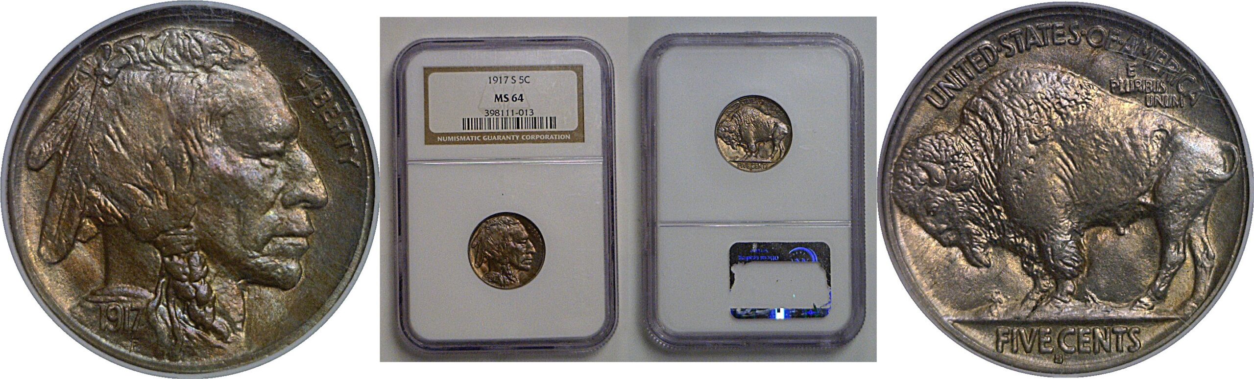 1917-S Buffalo Nickel   NGC MS-64