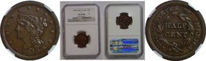 1849 Half Cent    NGC MS-64 BN