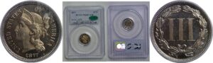 1877 Nickel Three Cent   PCGS PR-64 CAM  CAC