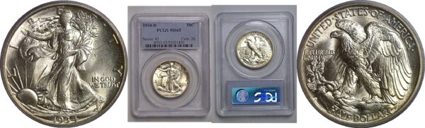 1934-D Walking Liberty Half Dollar   PCGS MS-65