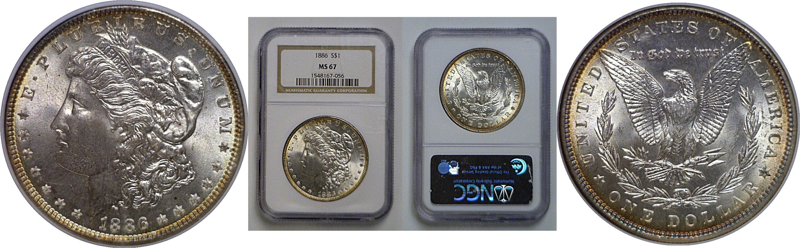1886 Morgan Dollar   NGC MS-67