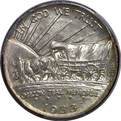 1933-D Oregon Trail Commemorative Half Dollar   PCGS MS-66 - Image 3