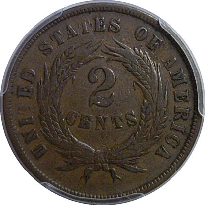 1867 Two Cent Piece     PCGS F-15 - Image 3