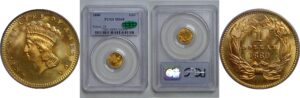 1880  One Dollar Gold Coin   PCGS MS-68 CAC