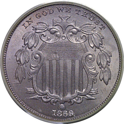 1869 Shield Nickel   PCGS MS-65  CAC - Image 2