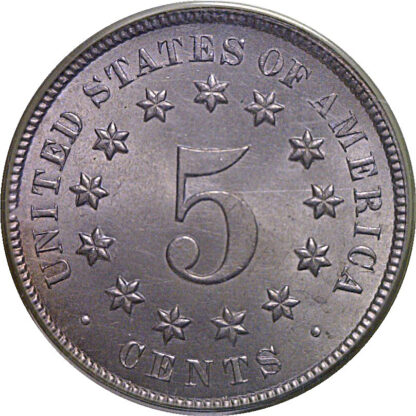 1869 Shield Nickel   PCGS MS-65  CAC - Image 3