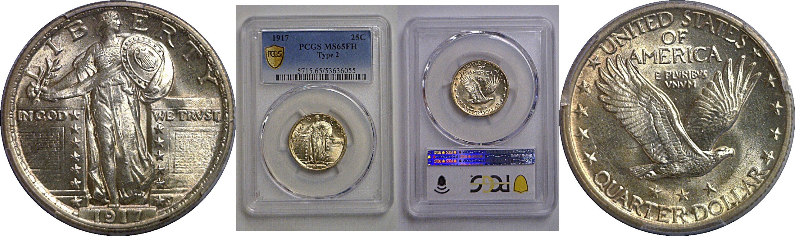 1917 T-2  Standing Liberty Quarter   PCGS MS-65 FH