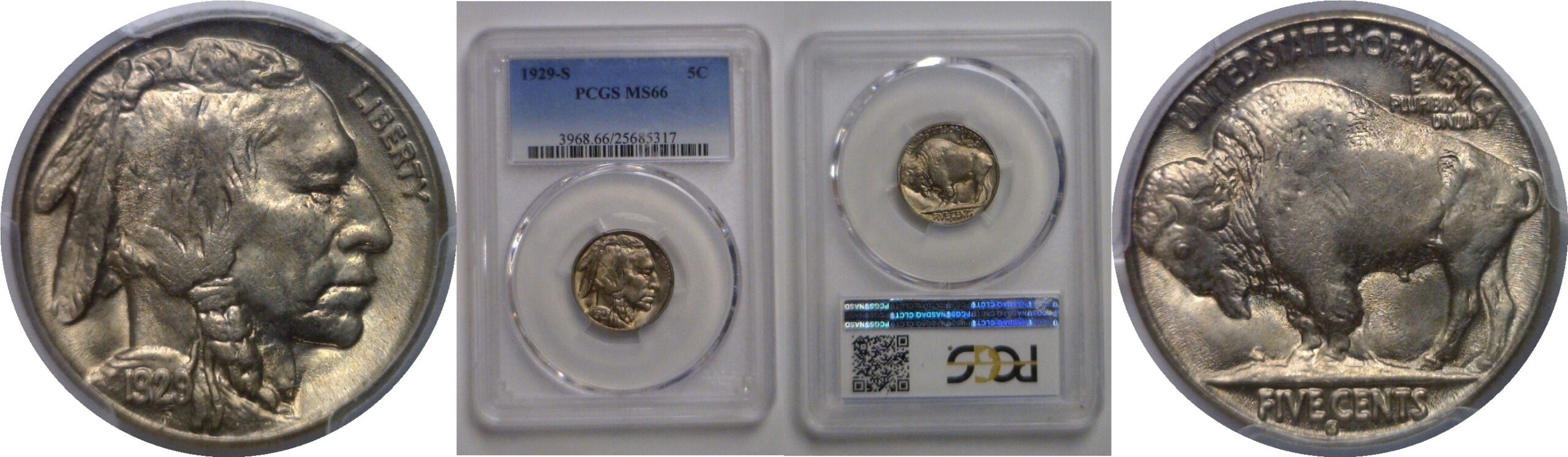 1929-S  Buffalo Nickel   PCGS MS-66