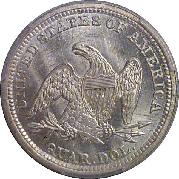 1857 Seated Liberty Quarter    PCGS MS-65  CAC - Image 3