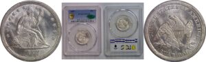 1857 Seated Liberty Quarter    PCGS MS-65  CAC