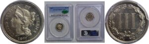1877 Nickel Three Cent   PCGS PR-66 CAM  CAC