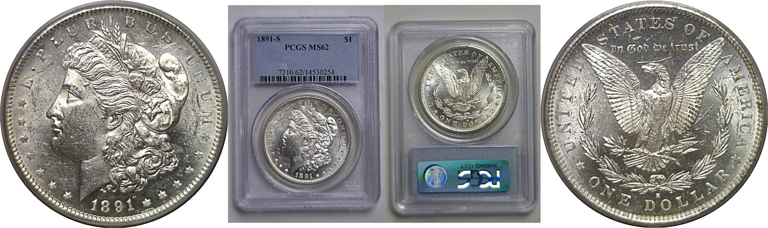 1891-S Morgan Dollar   PCGS MS-62