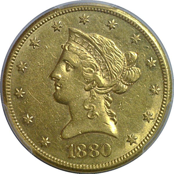 1880-CC $10 Liberty    PCGS AU-55 - Image 2