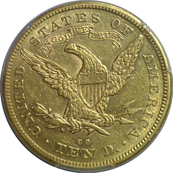 1880-CC $10 Liberty    PCGS AU-55 - Image 3