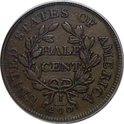 1806 Half Cent   PCGS XF-40  CAC - Image 3
