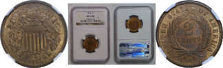 1865 Two Cent Piece   NGC MS-65 RB