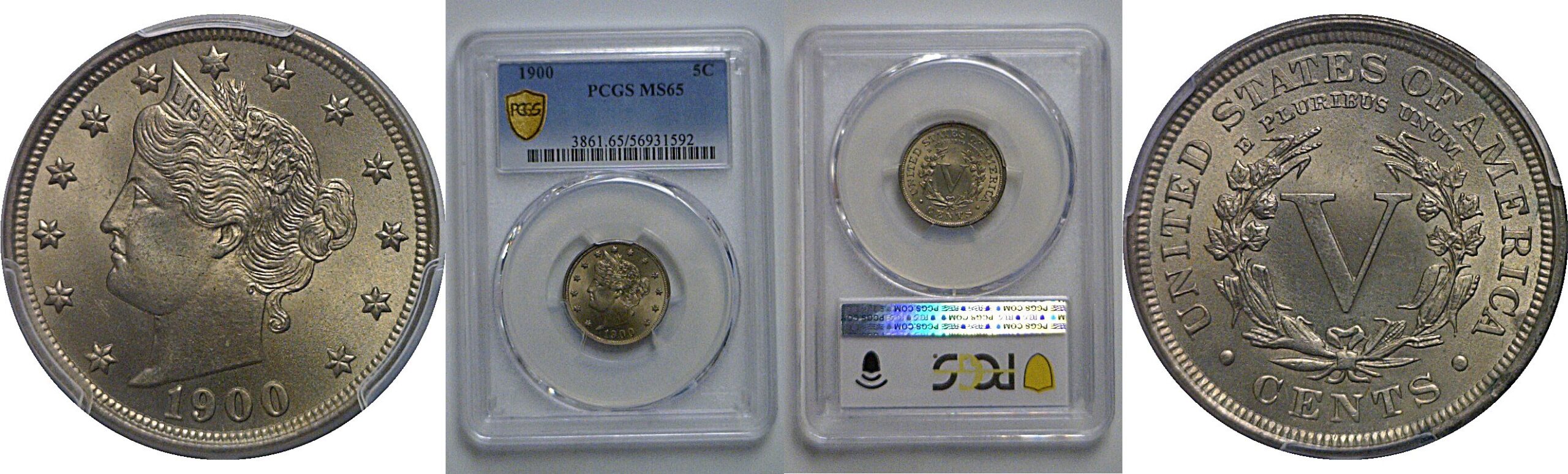 1900 Liberty Nickel   PCGS MS-65