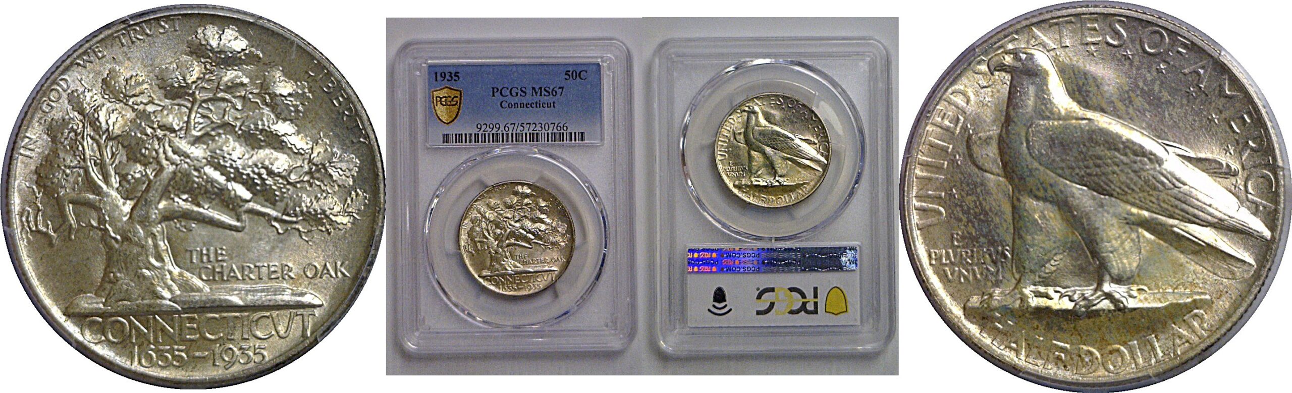 1935 Connecticut Commemorative Half Dollar   PCGS MS-67