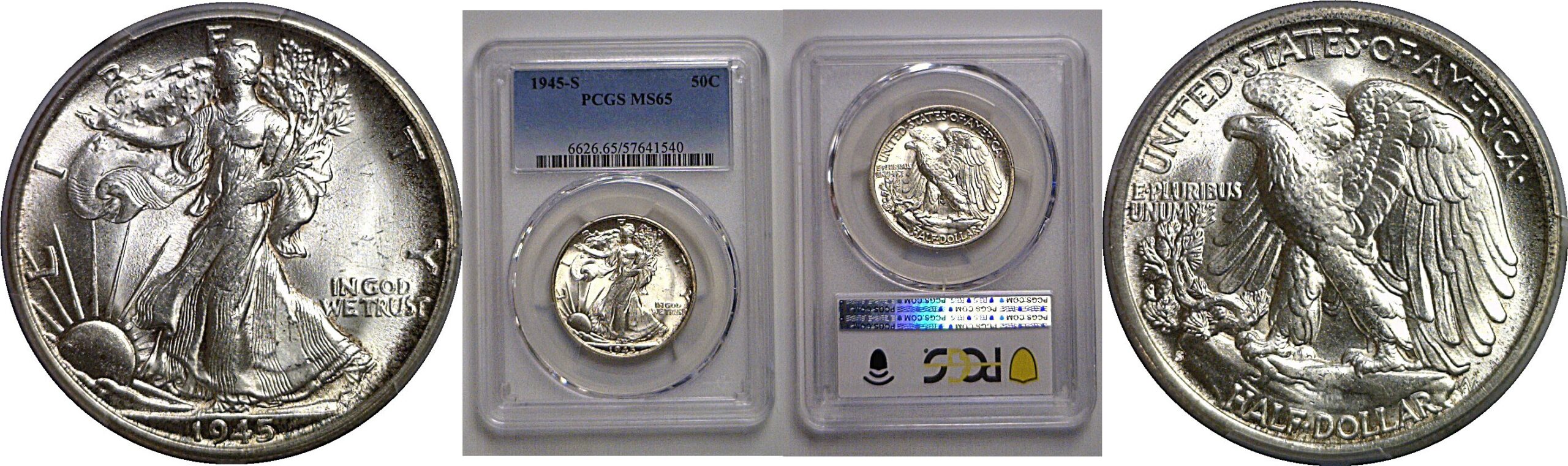 1945-S Walking Liberty Half Dollar   PCGS MS-65