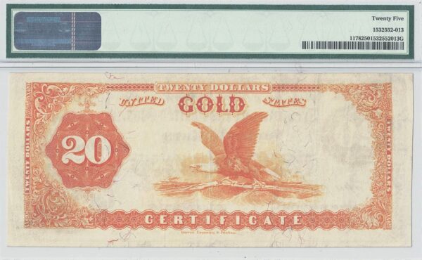 1882 $20 Gold Certificate Fr-1178 PMG VF-25 - Image 3
