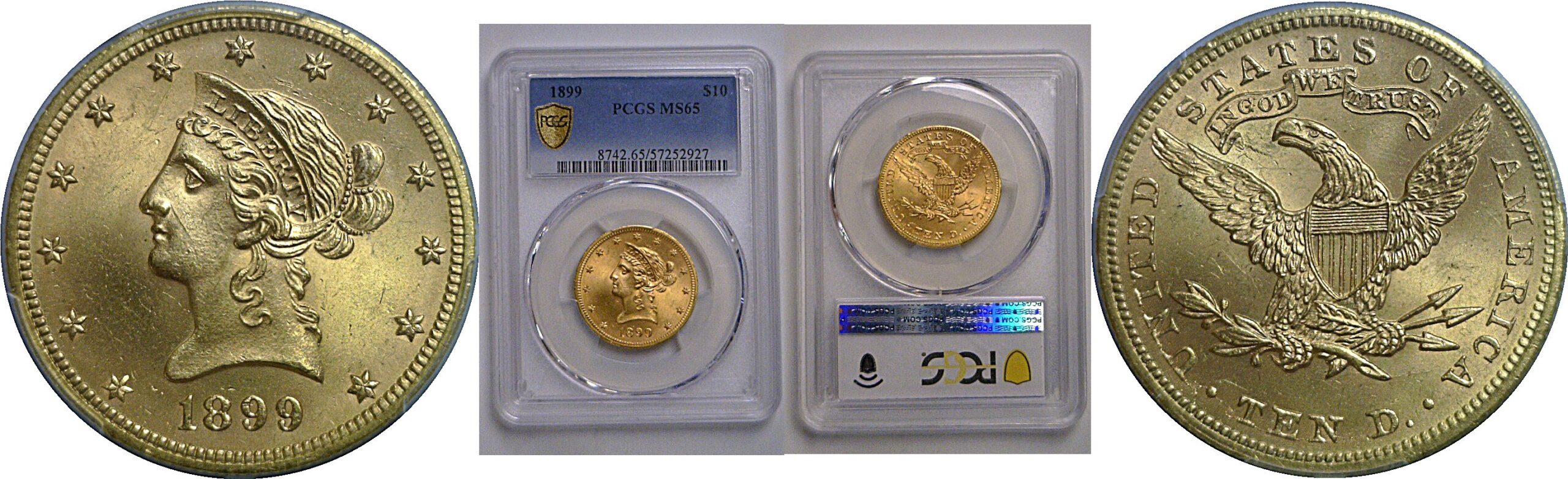 1899 $10 Liberty   PCGS MS-65