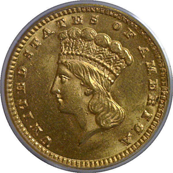 1885 One Dollar Gold Coin   PCGS MS-63 - Image 2