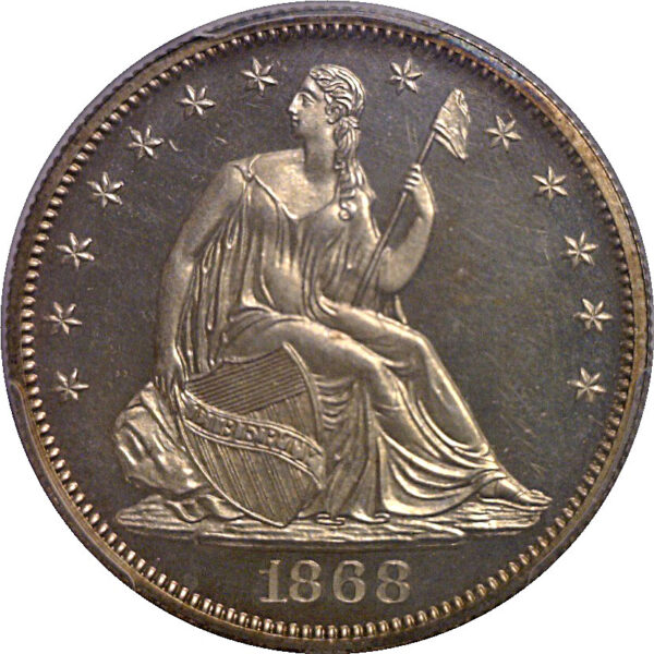 1868  Seated Liberty Half Dollar   PCGS PR-65 CAM - Image 2