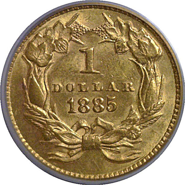 1885 One Dollar Gold Coin   PCGS MS-63 - Image 3