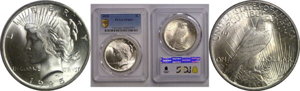 1925  Peace Dollar    PCGS MS-66+