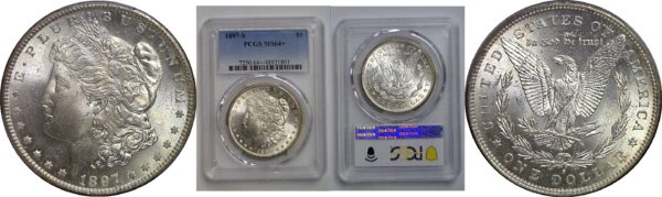 1897-S  Morgan Dollar   PCGS MS-64+