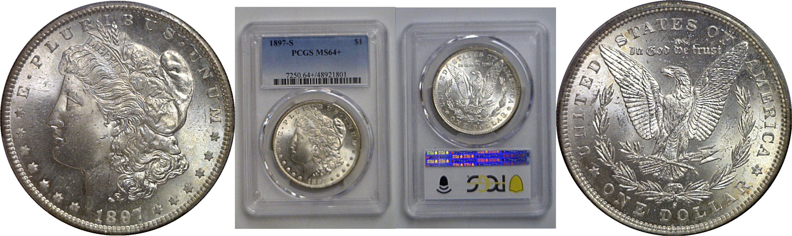 1897-S  Morgan Dollar   PCGS MS-64+