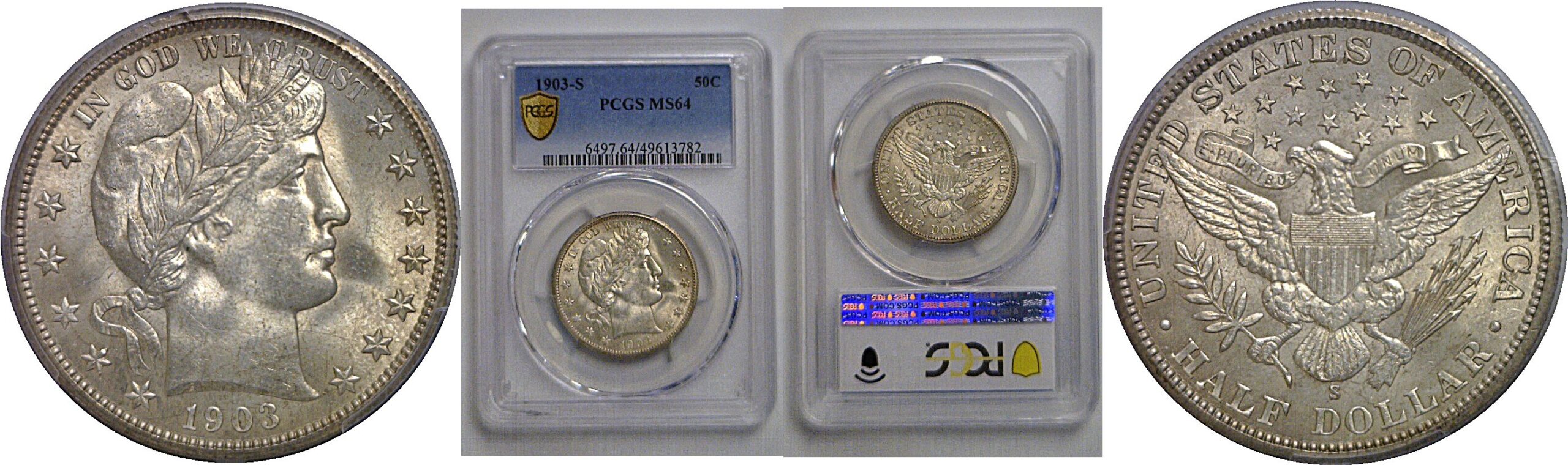 1903-S Barber Half Dollar   PCGS MS-64