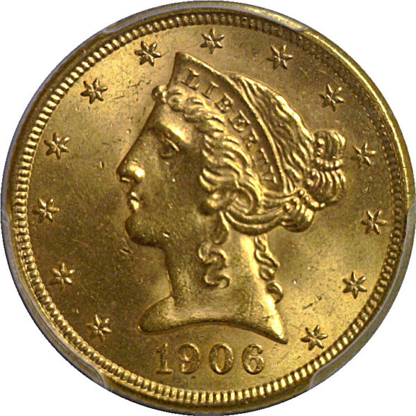 1906-S $5 Liberty   PCGS MS-64+ CAC - Image 2