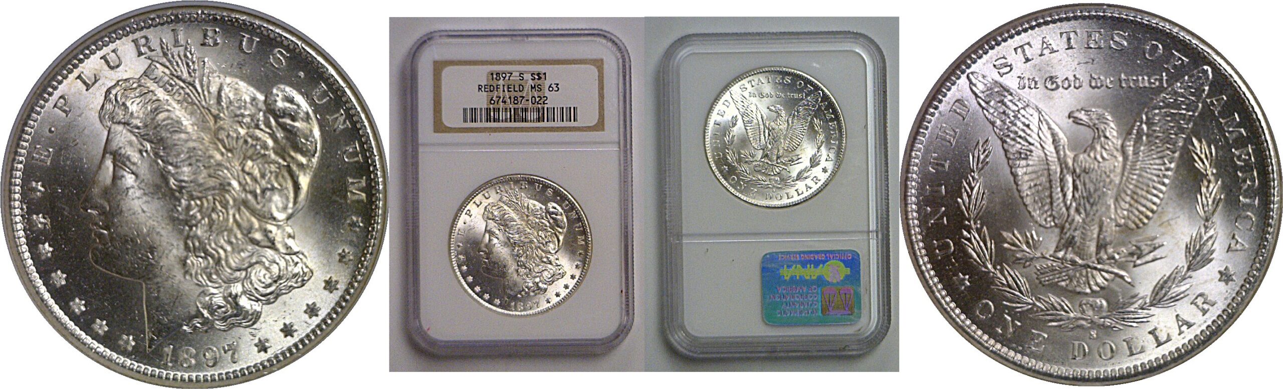 1897-S Morgan Dollar    NGC MS-63