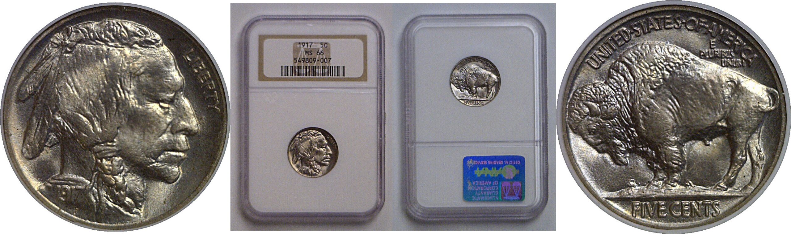 1917 Buffalo Nickel   NGC MS-66