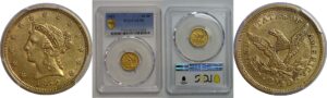 1852 $2 1/2 Liberty   PCGS AU-50