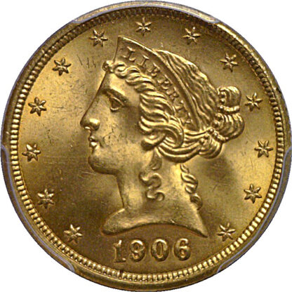1906 $5 Liberty   PCGS MS-66 - Image 2