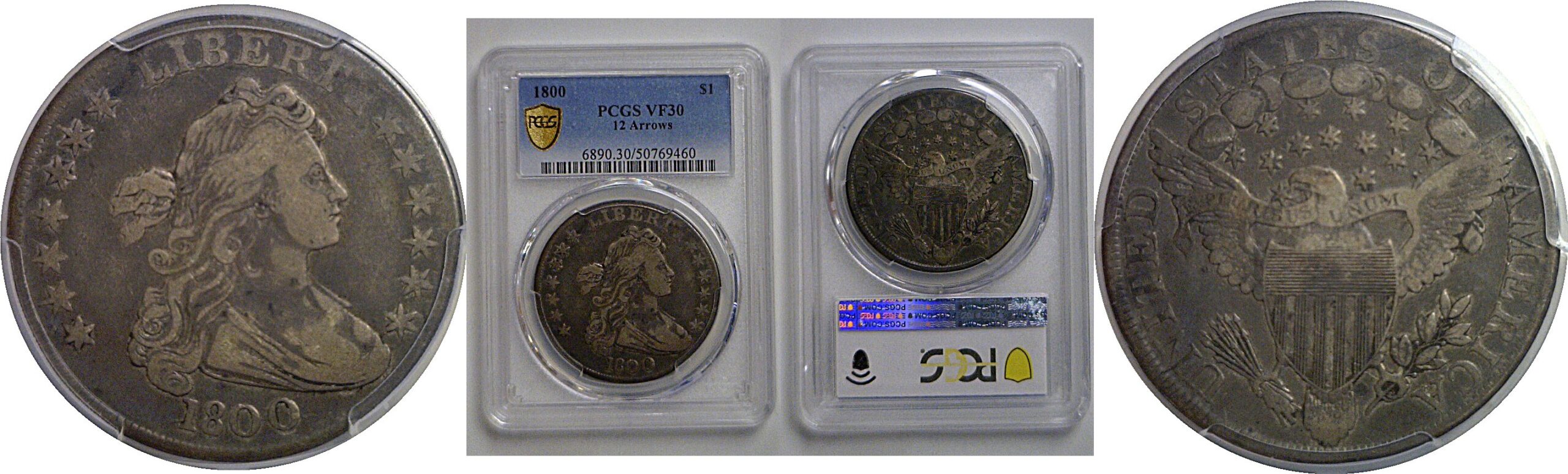 1800 Bust Dollar   PCGS VF-30