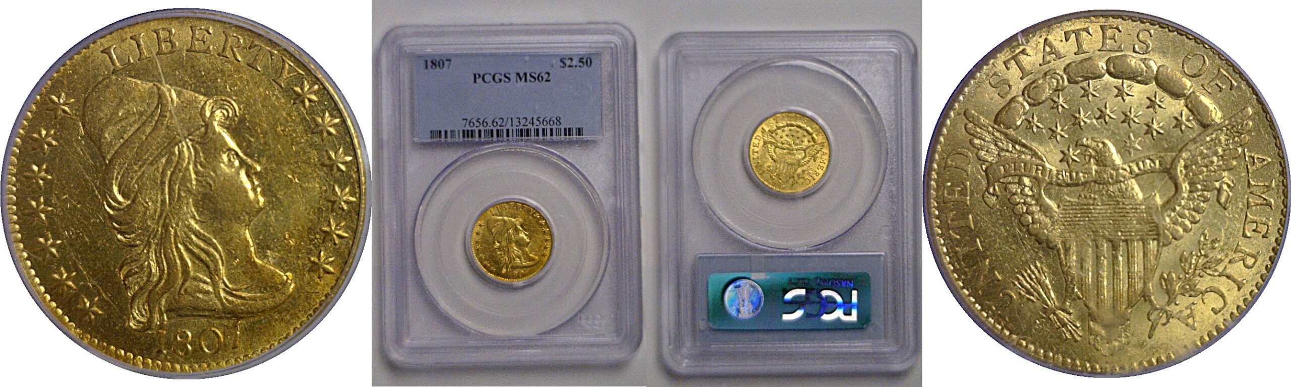 1807 $2 1/2 Capped Bust    PCGS MS-62