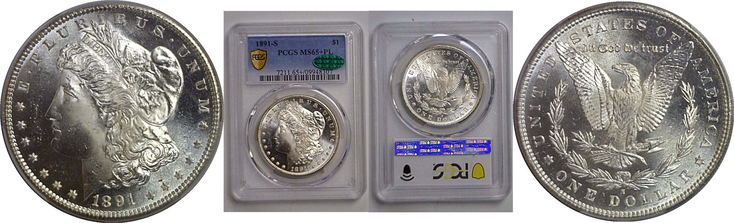 1891-S Morgan Dollar    PCGS MS-65+ PL  CAC