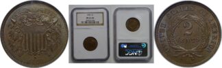 1868 Two Cent Piece   NGC MS-65 BN