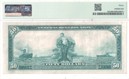 1914 $50 Federal Reserve Note Fr-1035 PMG VF-30 - Image 3