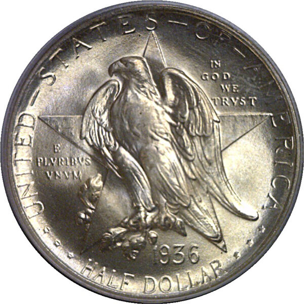 1936-D Texas Commemorative Half Dollar     PCGS MS-67 - Image 2