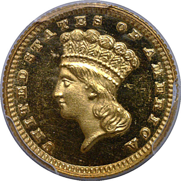 1881 One Dollar Gold Coin    PCGS PR-64 DCAM CAC - Image 2