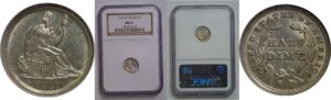 1837 Seated Liberty Half Dime    NGC MS-61