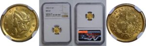 1852-O  One Dollar Gold Coin   NGC MS-64
