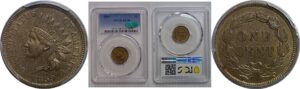 1859 Indian Head Cent   PCGS AU-58  CAC
