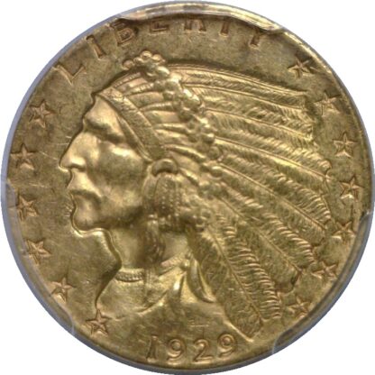 1929-$2 1/2 Indian   PCGS MS-62 - Image 2