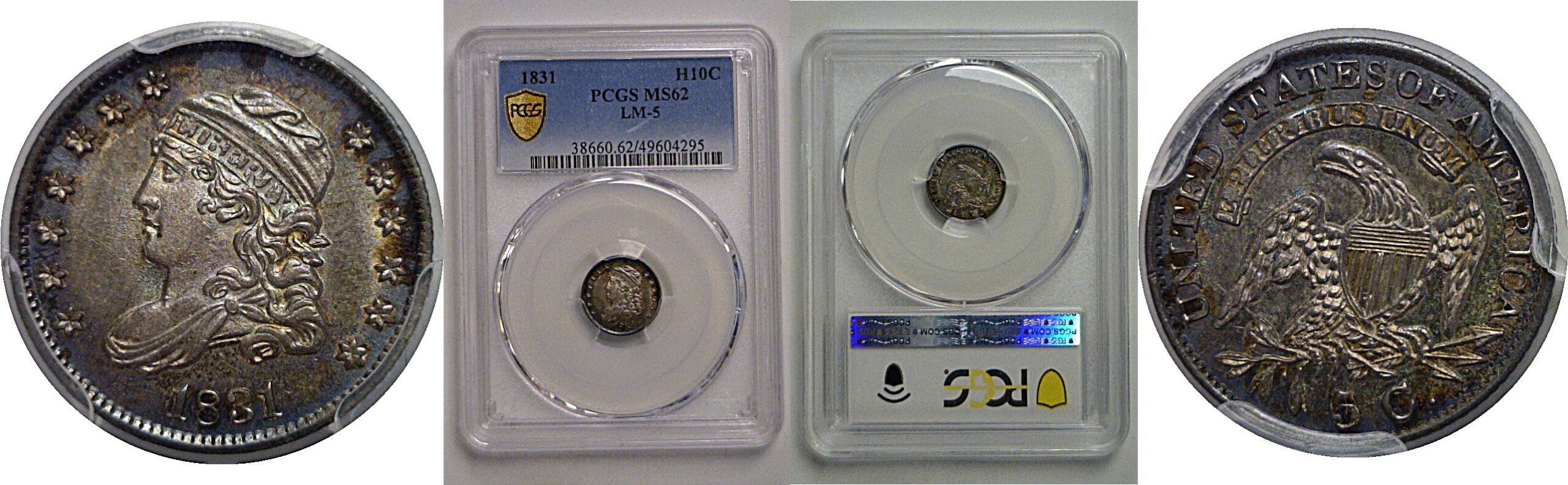 1831 Bust Half Dime   PCGS MS-62